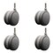 Service Caster 4'' Gray Heavy Duty Floor Safe Twin Wheel Caster 1/2'' Threaded Stem , 4PK SCC-TS02S100-TPR-GRY-121315-4 - alternate 1
